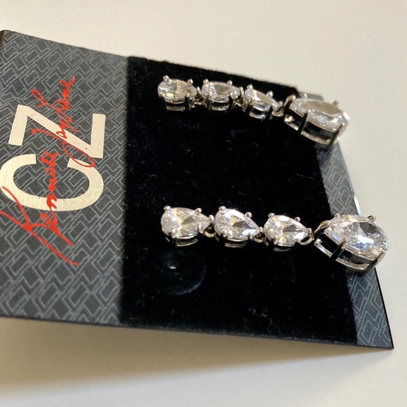 SOLD Kenneth Jay Lane CZ Pear Shape Drop Earring - Picture 4 of 7